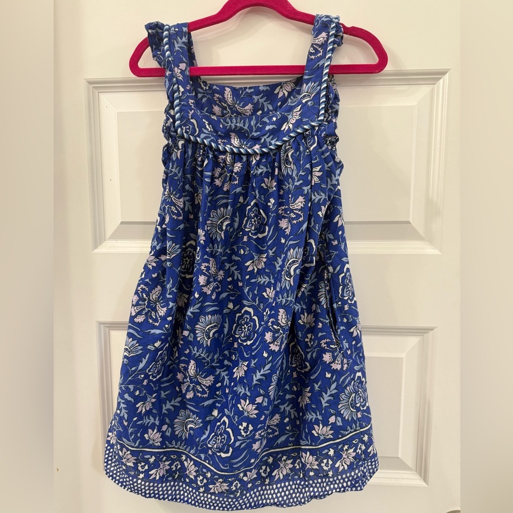 Vineyard Vines Blue Floral Kids Blouse